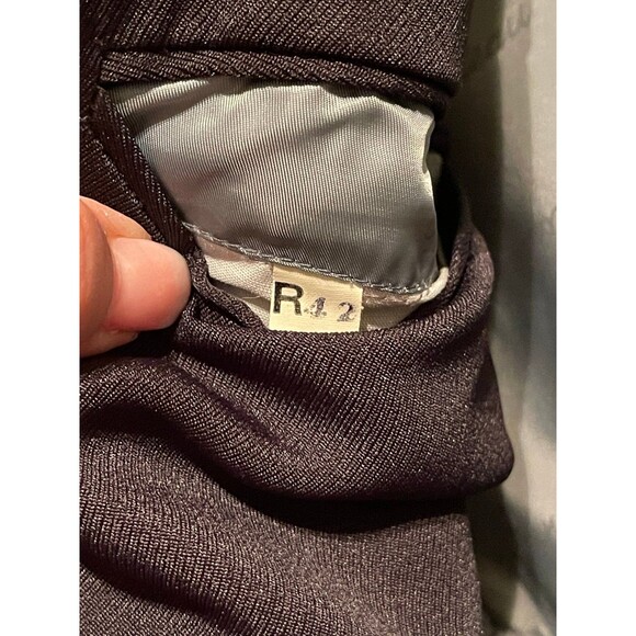 Men’s 3 pc vtg black Tuxedo R42 Pierre Cousteau Suit Formal - Picture 9 of 12